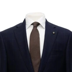 Navy Check Uptown Slim Fit Wool Suit - Jack Victor 18 Navy Check Uptown Slim Fit Wool Suit - Jack Victor -ETON Store JVC39232 1