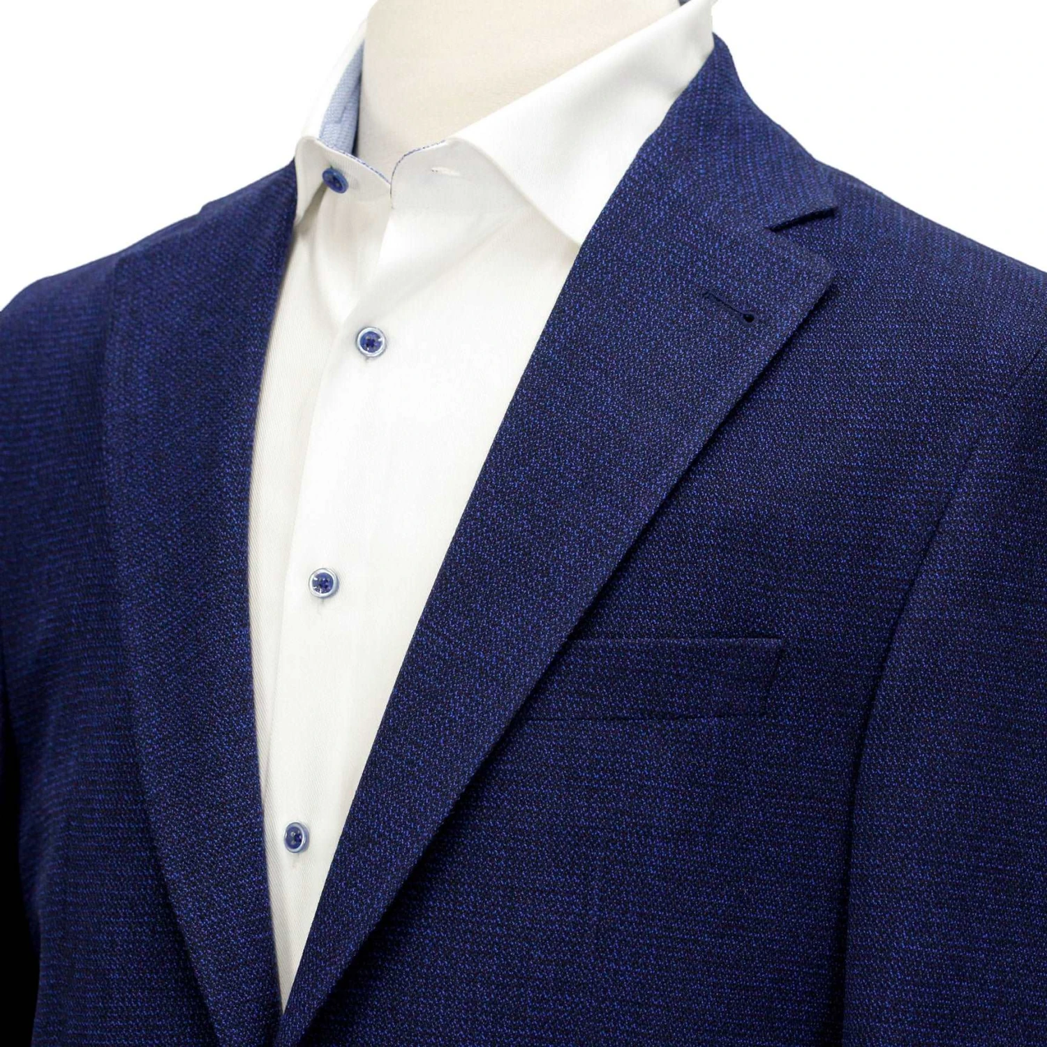 Blue Basketweave Hampton Contemporary Fit Unconstructed Sport Jacket - Jack Victor 5 Blue Basketweave Hampton Contemporary Fit Unconstructed Sport Jacket - Jack Victor - Image 3