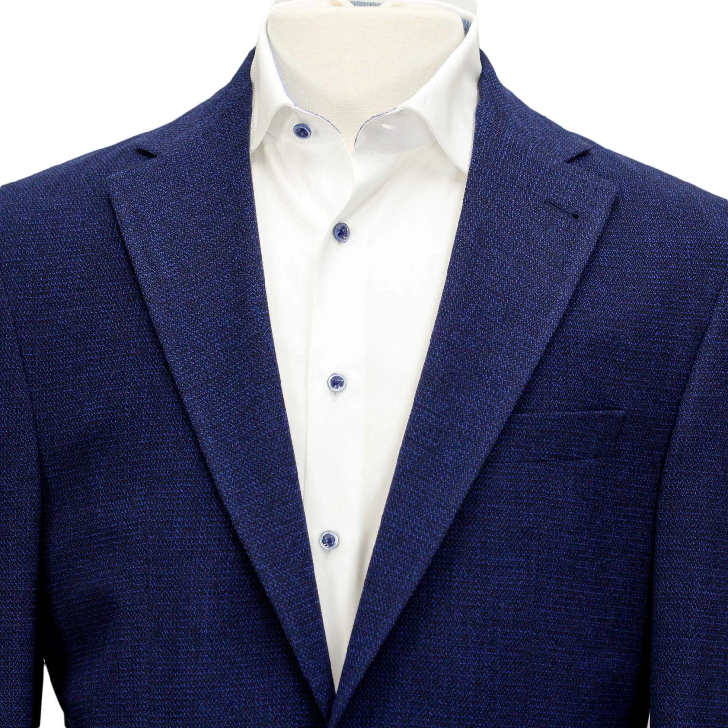 Blue Basketweave Hampton Contemporary Fit Unconstructed Sport Jacket - Jack Victor 8 Blue Basketweave Hampton Contemporary Fit Unconstructed Sport Jacket - Jack Victor - Image 6
