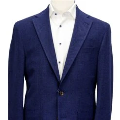 Blue Basketweave Hampton Contemporary Fit Unconstructed Sport Jacket - Jack Victor 9 Blue Basketweave Hampton Contemporary Fit Unconstructed Sport Jacket - Jack Victor -ETON Store Jack Victor Blue Checked Sport UNCONSTRUCTED Jacket 6
