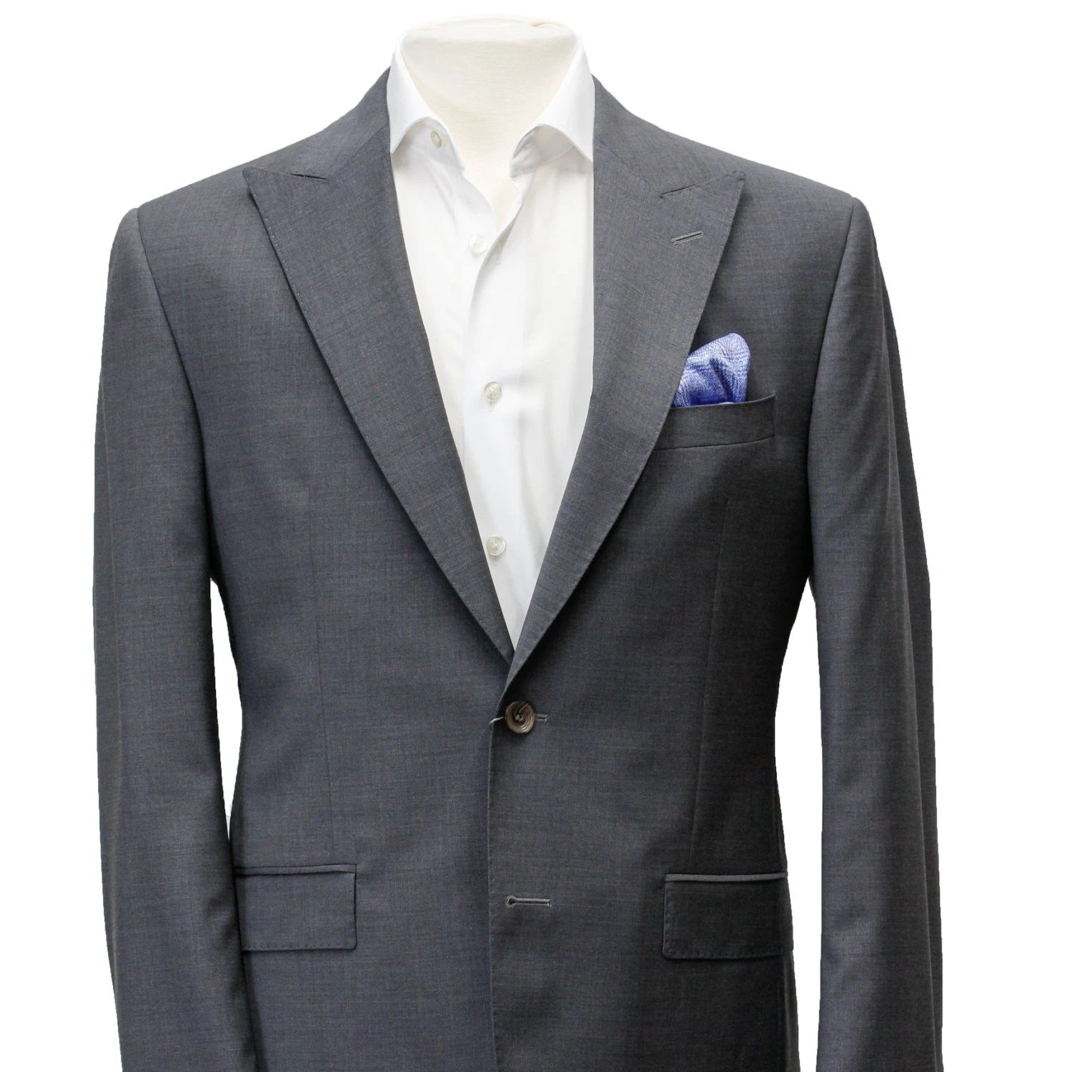 Neat Gray Engel Modern Fit Peak Lapel Wool Suit - Jack Victor 8 Neat Gray Engel Modern Fit Peak Lapel Wool Suit - Jack Victor - Image 6