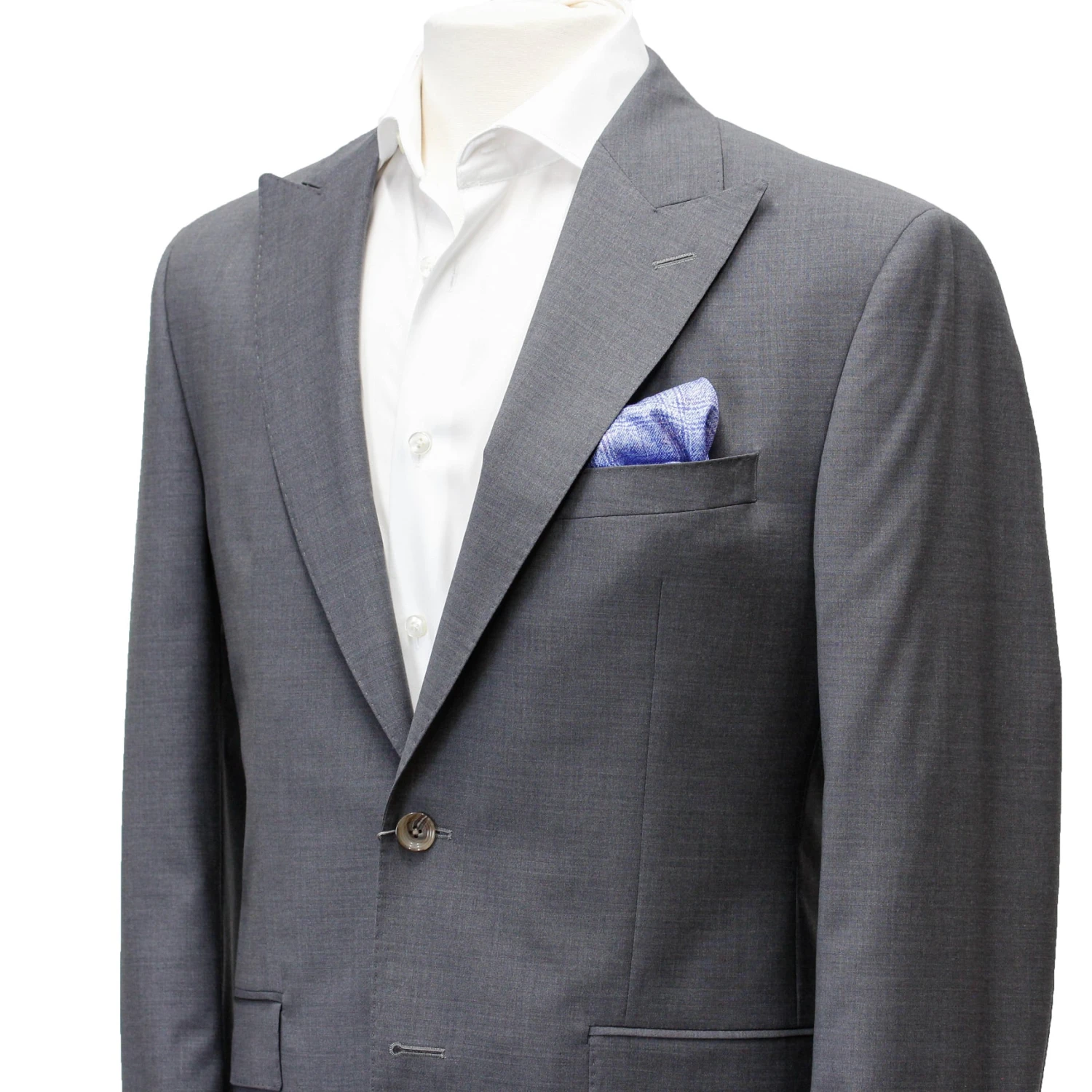 Neat Gray Engel Modern Fit Peak Lapel Wool Suit - Jack Victor 9 Neat Gray Engel Modern Fit Peak Lapel Wool Suit - Jack Victor - Image 7