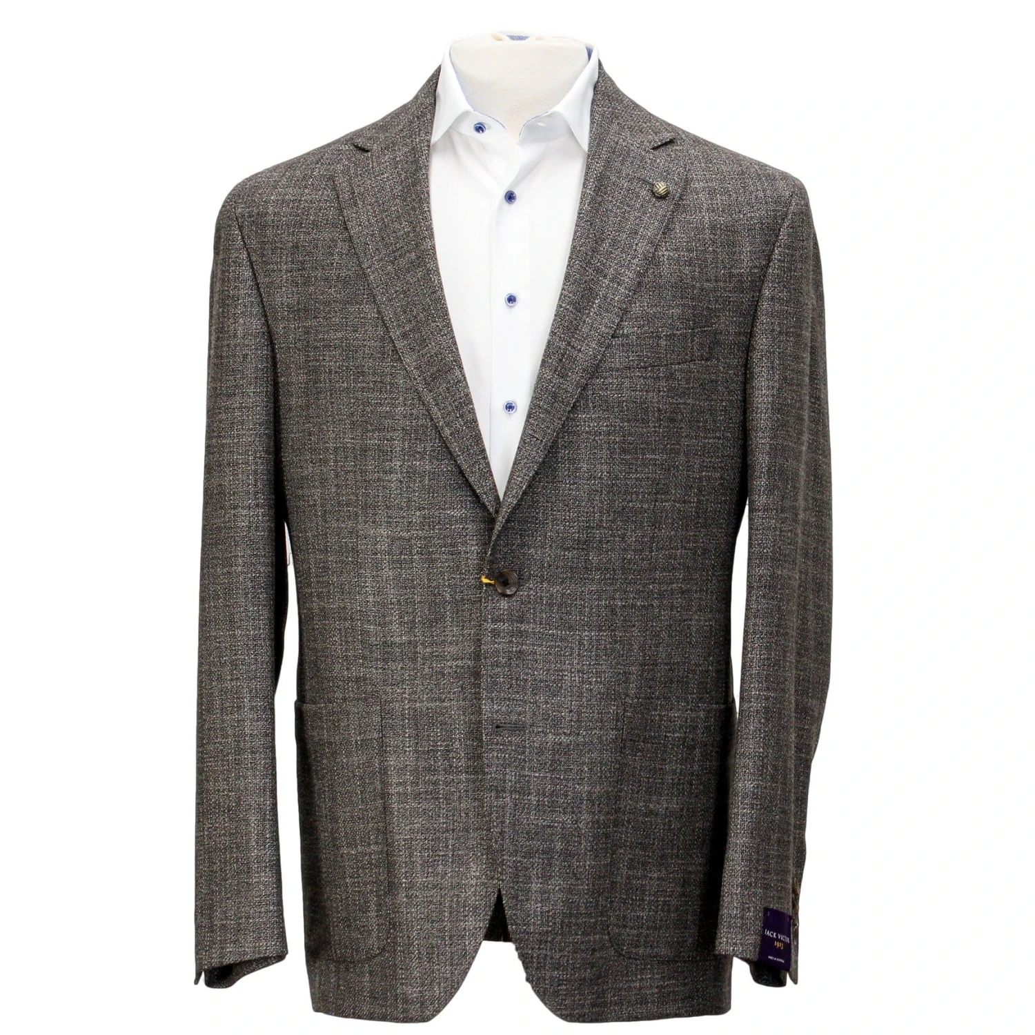 Brown Mélange Tweed Madison Contemporary Fit Wool Sport Coat Vitale Barberis - Jack Victor 1913 3 Brown Mélange Tweed Madison Contemporary Fit Wool Sport Coat Vitale Barberis - Jack Victor 1913