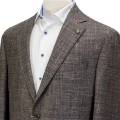 Brown Mélange Tweed Madison Contemporary Fit Wool Sport Coat Vitale Barberis - Jack Victor 1913 8 Brown Mélange Tweed Madison Contemporary Fit Wool Sport Coat Vitale Barberis - Jack Victor 1913 -ETON Store Jack Victor Gray Sport Jacket 3