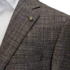 Brown Mélange Tweed Madison Contemporary Fit Wool Sport Coat Vitale Barberis - Jack Victor 1913 9 Brown Mélange Tweed Madison Contemporary Fit Wool Sport Coat Vitale Barberis - Jack Victor 1913 -ETON Store Jack Victor Gray Sport Jacket 4