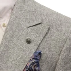 Light Gray Linen/Silk/Cotton Peak Lapel Morgan Contemporary Fit Sport Jacket - Jack Victor 1913 10 Light Gray Linen/Silk/Cotton Peak Lapel Morgan Contemporary Fit Sport Jacket - Jack Victor 1913 -ETON Store Jack Victor JVC11025 MORGAN 5