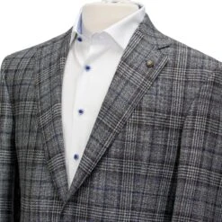 Gray With Brown Prince Of Wales Check Century Classic Fit Sport Coat - Jack Victor 12 Gray With Brown Prince Of Wales Check Century Classic Fit Sport Coat - Jack Victor -ETON Store Jack Victor SPORT Jacket 17 22a4e474 4823 464f 8233 ce0d9fb7b75a