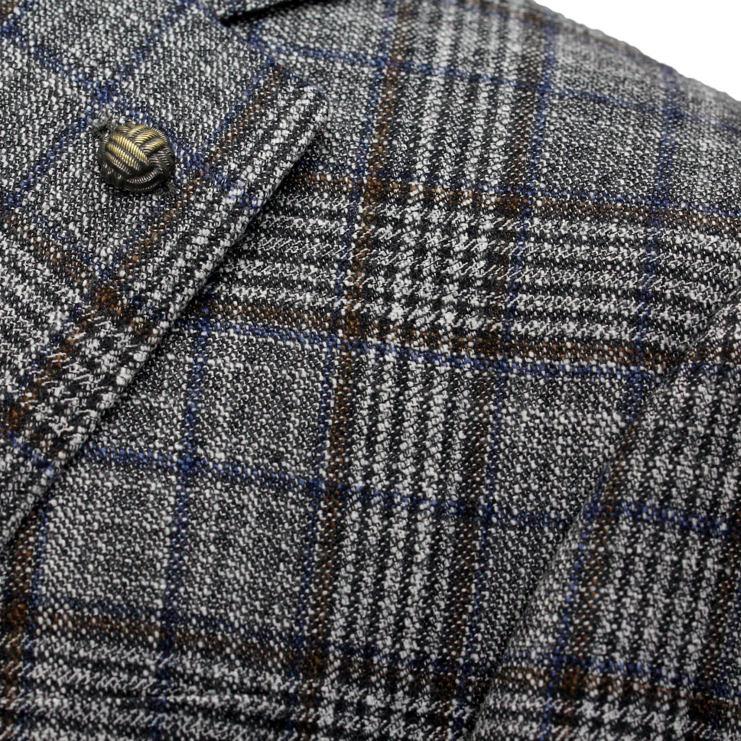 Gray With Brown Prince Of Wales Check Century Classic Fit Sport Coat - Jack Victor 8 Gray With Brown Prince Of Wales Check Century Classic Fit Sport Coat - Jack Victor - Image 6