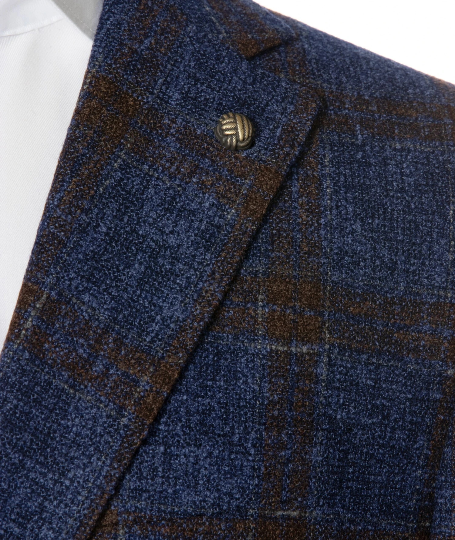 Blue With Brown Glen Check McAllen Contemporary Fit Sport Coat 5 Blue With Brown Glen Check McAllen Contemporary Fit Sport Coat - Image 3