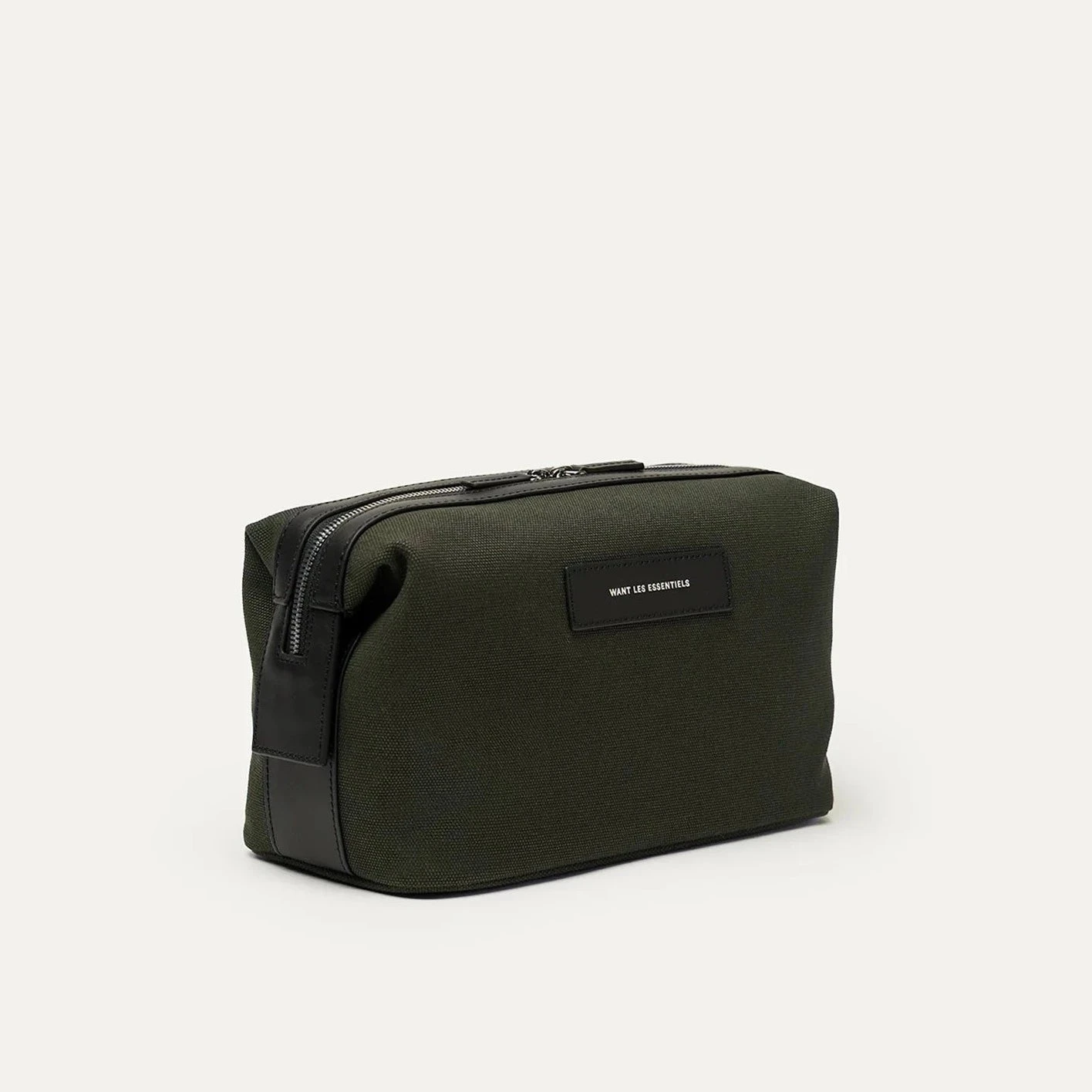 Green Kenyatta Organic Cotton Canvas Toiletry Bag - WANT LES ESSENTIELS 4 Green Kenyatta Organic Cotton Canvas Toiletry Bag - WANT LES ESSENTIELS - Image 2