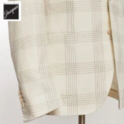 Cream Check Linen Wool Contemporary Fit Sport Jacket - L.B.M 1911 8 Cream Check Linen Wool Contemporary Fit Sport Jacket - L.B.M 1911 -ETON Store L.B.M191152060 01 3