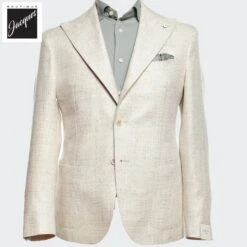 Oatmeal Linen Contemporary Fit Sport Jacket - L.B.M 1911