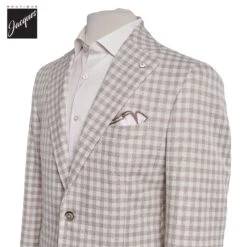 Oatmeal Check Cotton Contemporary Fit Sport Jacket - L.B.M 1911 7 Oatmeal Check Cotton Contemporary Fit Sport Jacket - L.B.M 1911 -ETON Store L.B.M191152068 3
