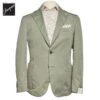 Green Cotton Stretch Unconstructed Jacket - LBM 1911