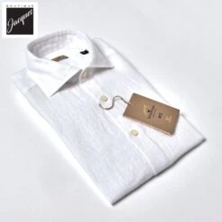White Garment-Dyed Linen Modern Fit Casual Shirt - SONRISA 7 White Garment-Dyed Linen Modern Fit Casual Shirt - SONRISA -ETON Store L17 H1102 01 2