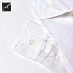 White Garment-Dyed Linen Modern Fit Casual Shirt - SONRISA 9 White Garment-Dyed Linen Modern Fit Casual Shirt - SONRISA -ETON Store L17 H1102 01 4