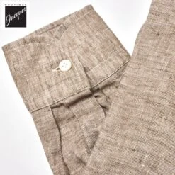 Coffee Brown Garment-Dyed Linen Modern Fit Casual Shirt - SONRISA 8 Coffee Brown Garment-Dyed Linen Modern Fit Casual Shirt - SONRISA -ETON Store L17 H1102 12 3