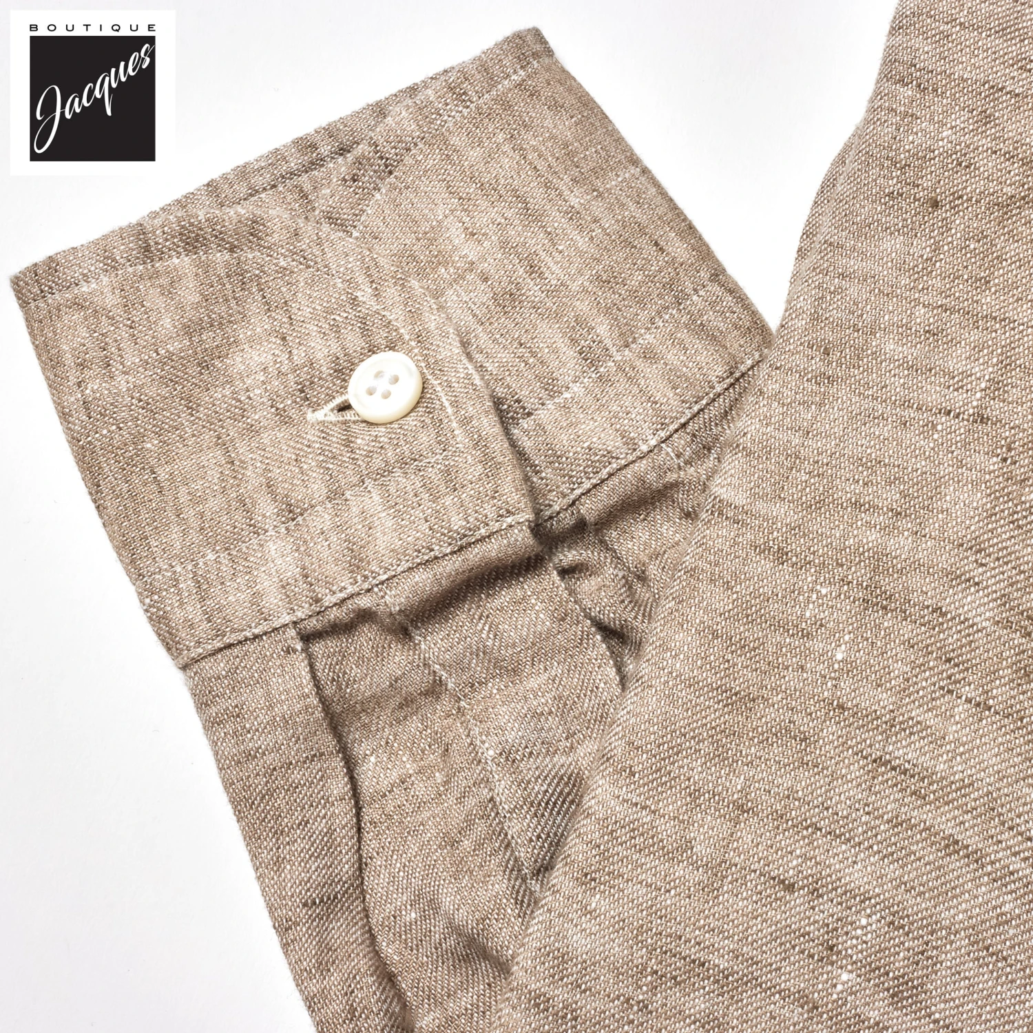 Coffee Brown Garment-Dyed Linen Modern Fit Casual Shirt - SONRISA 5 Coffee Brown Garment-Dyed Linen Modern Fit Casual Shirt - SONRISA - Image 3