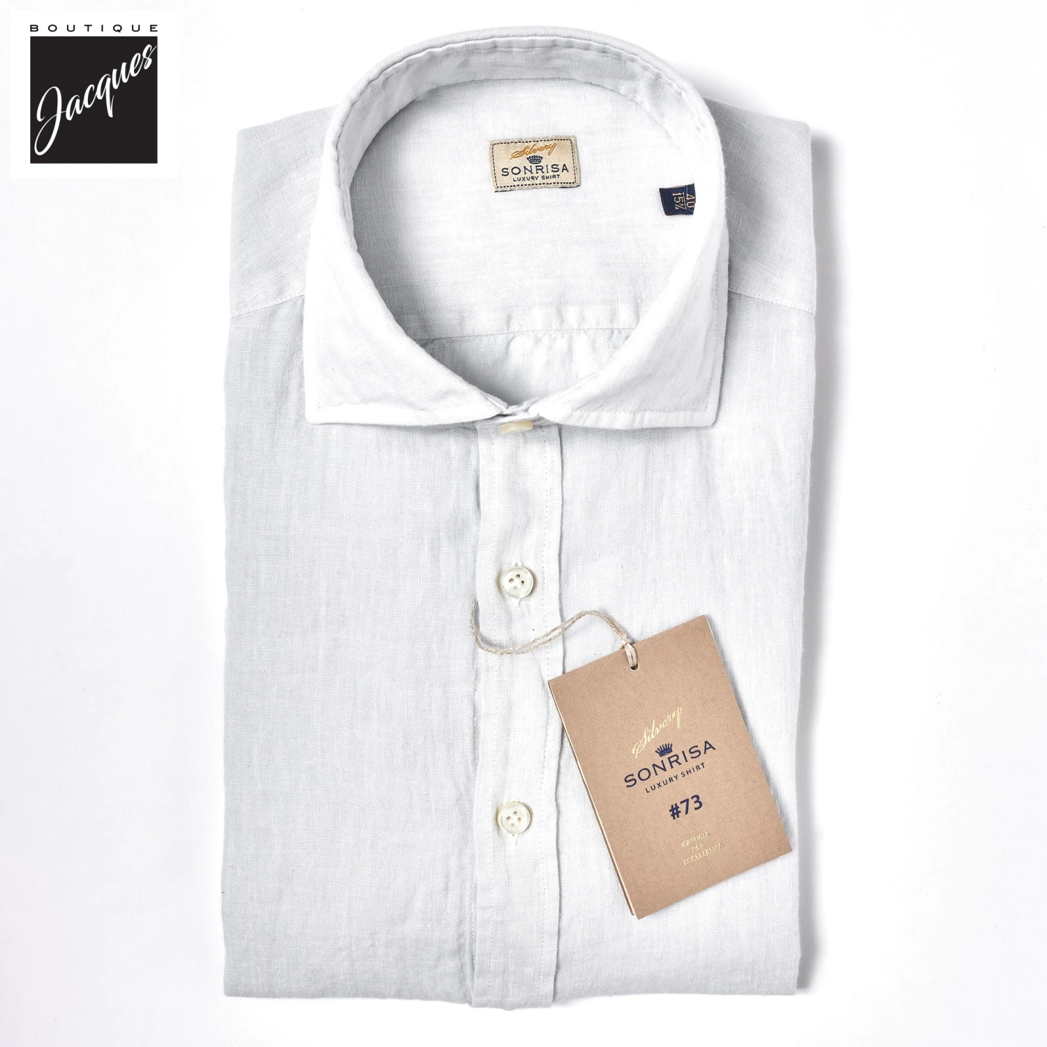 Ice Gray Linen Modern Fit Casual Shirt - SONRISA 3 Ice Gray Linen Modern Fit Casual Shirt - SONRISA