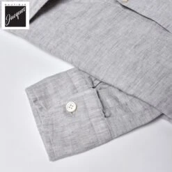 Light Gray Garment-Dyed Linen Modern Fit Casual Shirt - SONRISA 9 Light Gray Garment-Dyed Linen Modern Fit Casual Shirt - SONRISA -ETON Store L17 M256 02 9