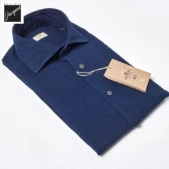 Dark Blue Denim Linen-Cotton Modern Fit Casual Shirt - SONRISA 7 Dark Blue Denim Linen-Cotton Modern Fit Casual Shirt - SONRISA -ETON Store L7 HW1141 03 2