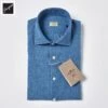 Light Blue Denim Linen-Cotton Modern Fit Casual Shirt - SONRISA 1 Light Blue Denim Linen-Cotton Modern Fit Casual Shirt - SONRISA -ETON Store L7 HW1142 01 1