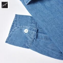 Light Blue Denim Linen-Cotton Modern Fit Casual Shirt - SONRISA 9 Light Blue Denim Linen-Cotton Modern Fit Casual Shirt - SONRISA -ETON Store L7 HW1142 01 4