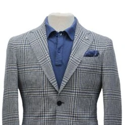 Blue Prince Of Wales Cotton Contemporary Fit Sport Jacket - L.B.M 1911 21 Blue Prince Of Wales Cotton Contemporary Fit Sport Jacket - L.B.M 1911 -ETON Store LBM 1911 45286 03 2