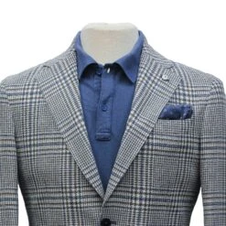 Blue Prince Of Wales Cotton Contemporary Fit Sport Jacket - L.B.M 1911 22 Blue Prince Of Wales Cotton Contemporary Fit Sport Jacket - L.B.M 1911 -ETON Store LBM 1911 45286 03 3