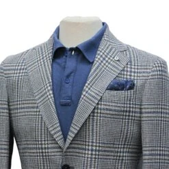 Blue Prince Of Wales Cotton Contemporary Fit Sport Jacket - L.B.M 1911 23 Blue Prince Of Wales Cotton Contemporary Fit Sport Jacket - L.B.M 1911 -ETON Store LBM 1911 45286 03 4