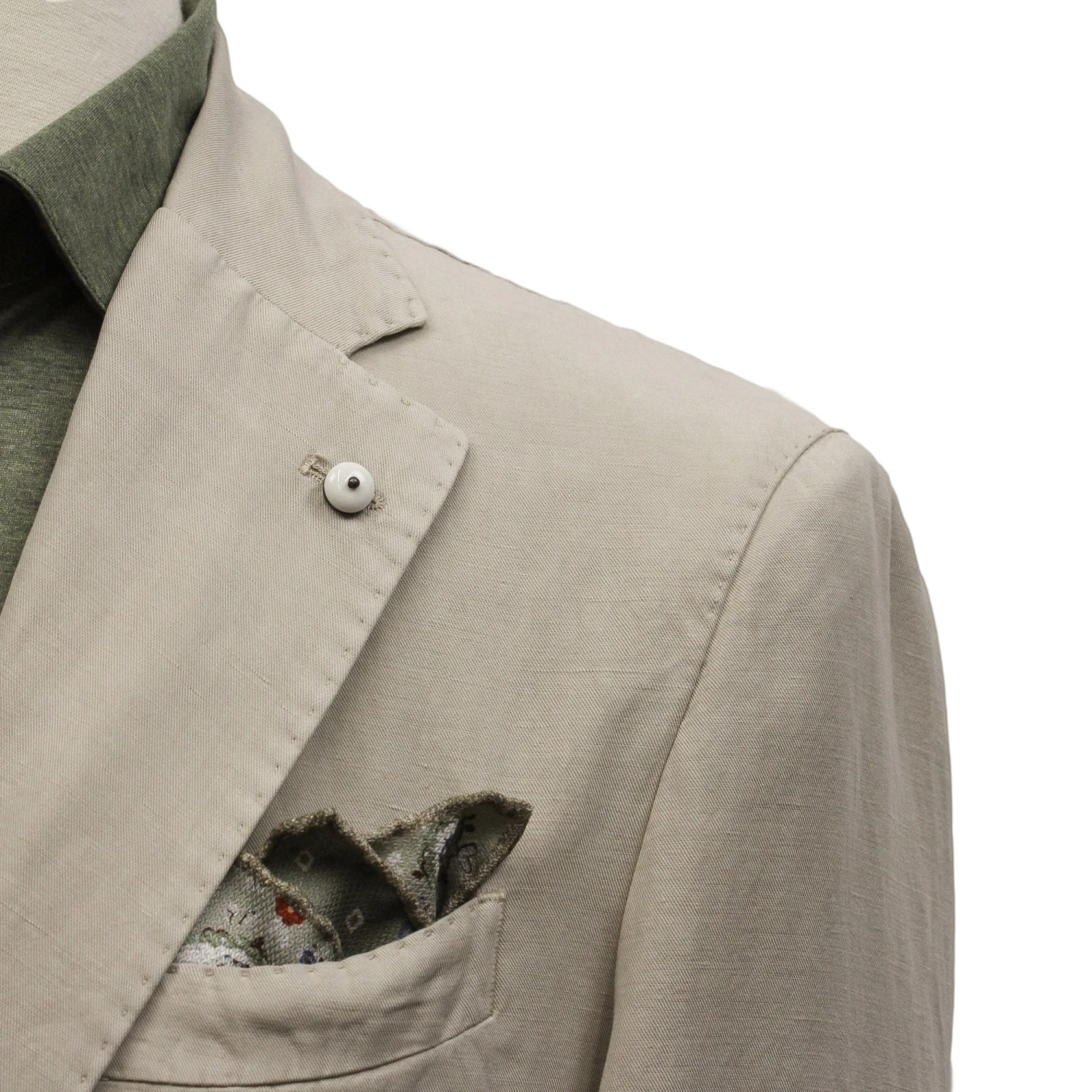 Light Beige Solid Lyocell-Linen-Cotton Unlined Sport Jacket - L.B.M 1911 12 Light Beige Solid Lyocell-Linen-Cotton Unlined Sport Jacket - L.B.M 1911 - Image 10