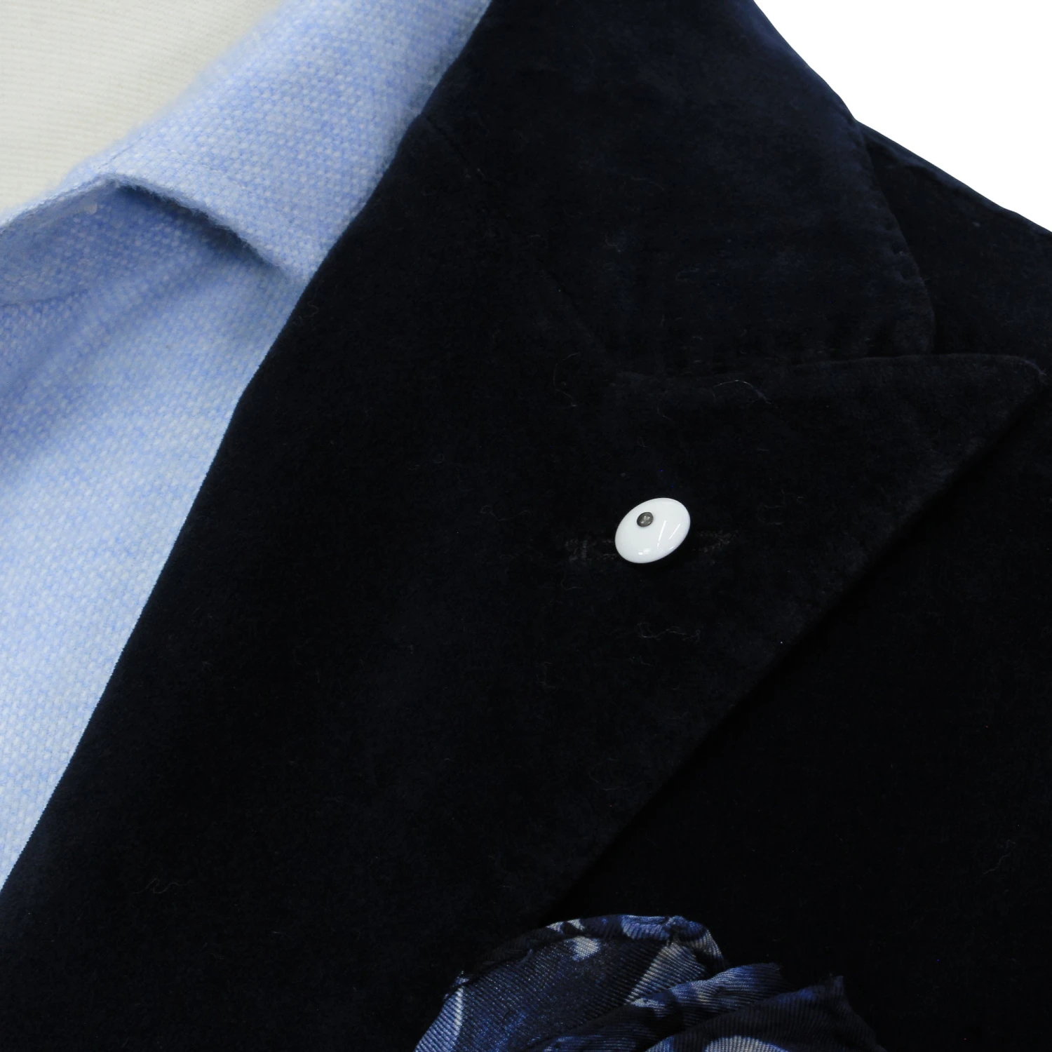 Navy Blue Cotton-Lyocell Velvet Contemporary Sport Jacket - L.B.M. 1911 10 Navy Blue Cotton-Lyocell Velvet Contemporary Sport Jacket - L.B.M. 1911 - Image 8