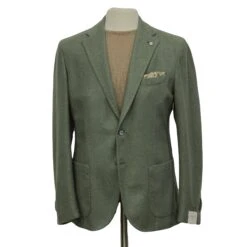 Green Wool-Cashmere Unconstructed Contemporary Fit Sport Jacket - L.B.M. 1911 13 Green Wool-Cashmere Unconstructed Contemporary Fit Sport Jacket - L.B.M. 1911 -ETON Store LBM 1911 45519 01 1