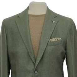 Green Wool-Cashmere Unconstructed Contemporary Fit Sport Jacket - L.B.M. 1911 15 Green Wool-Cashmere Unconstructed Contemporary Fit Sport Jacket - L.B.M. 1911 -ETON Store LBM 1911 45519 01 3