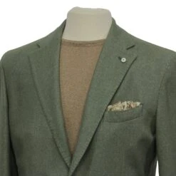 Green Wool-Cashmere Unconstructed Contemporary Fit Sport Jacket - L.B.M. 1911 16 Green Wool-Cashmere Unconstructed Contemporary Fit Sport Jacket - L.B.M. 1911 -ETON Store LBM 1911 45519 01 4