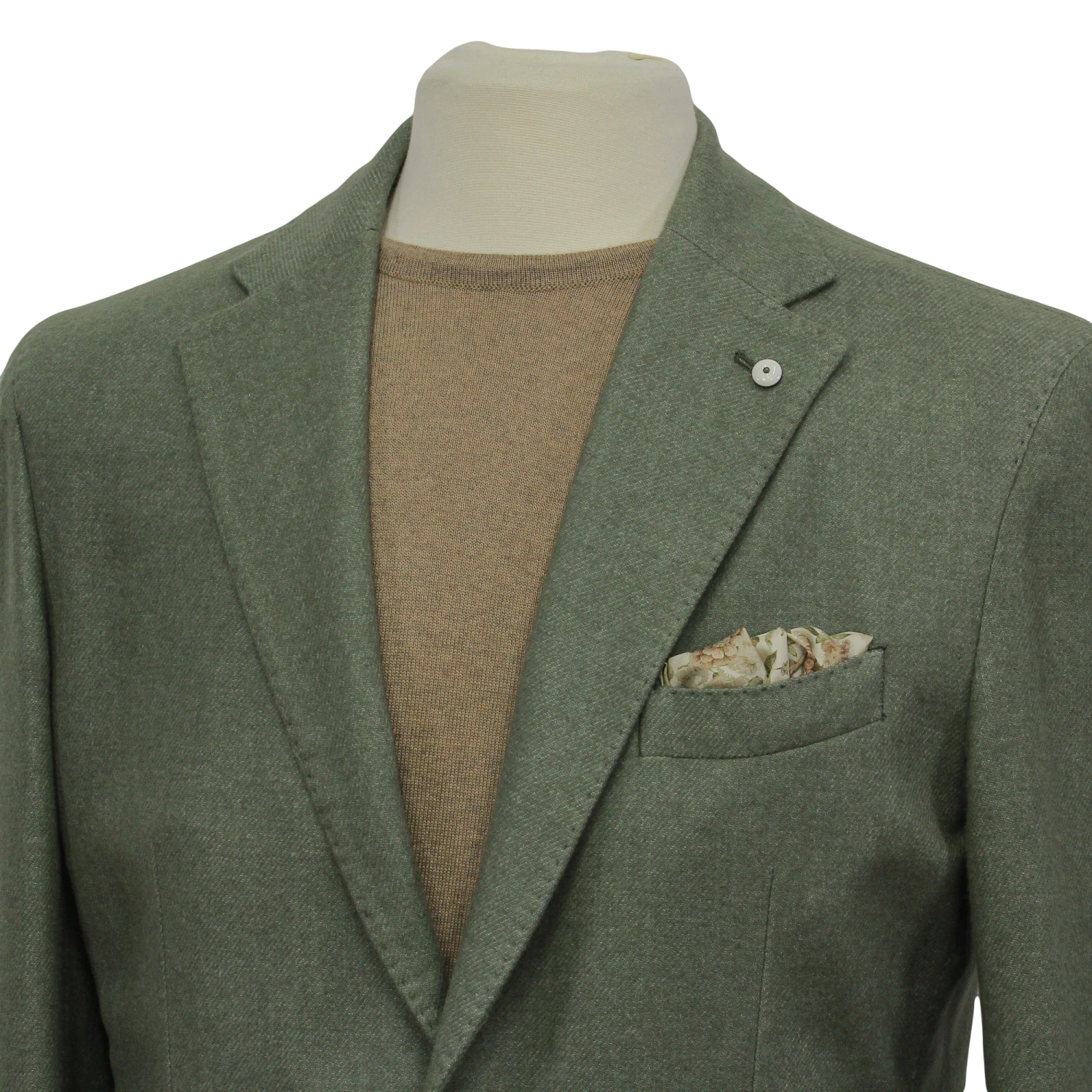 Green Wool-Cashmere Unconstructed Contemporary Fit Sport Jacket - L.B.M. 1911 9 Green Wool-Cashmere Unconstructed Contemporary Fit Sport Jacket - L.B.M. 1911 - Image 7