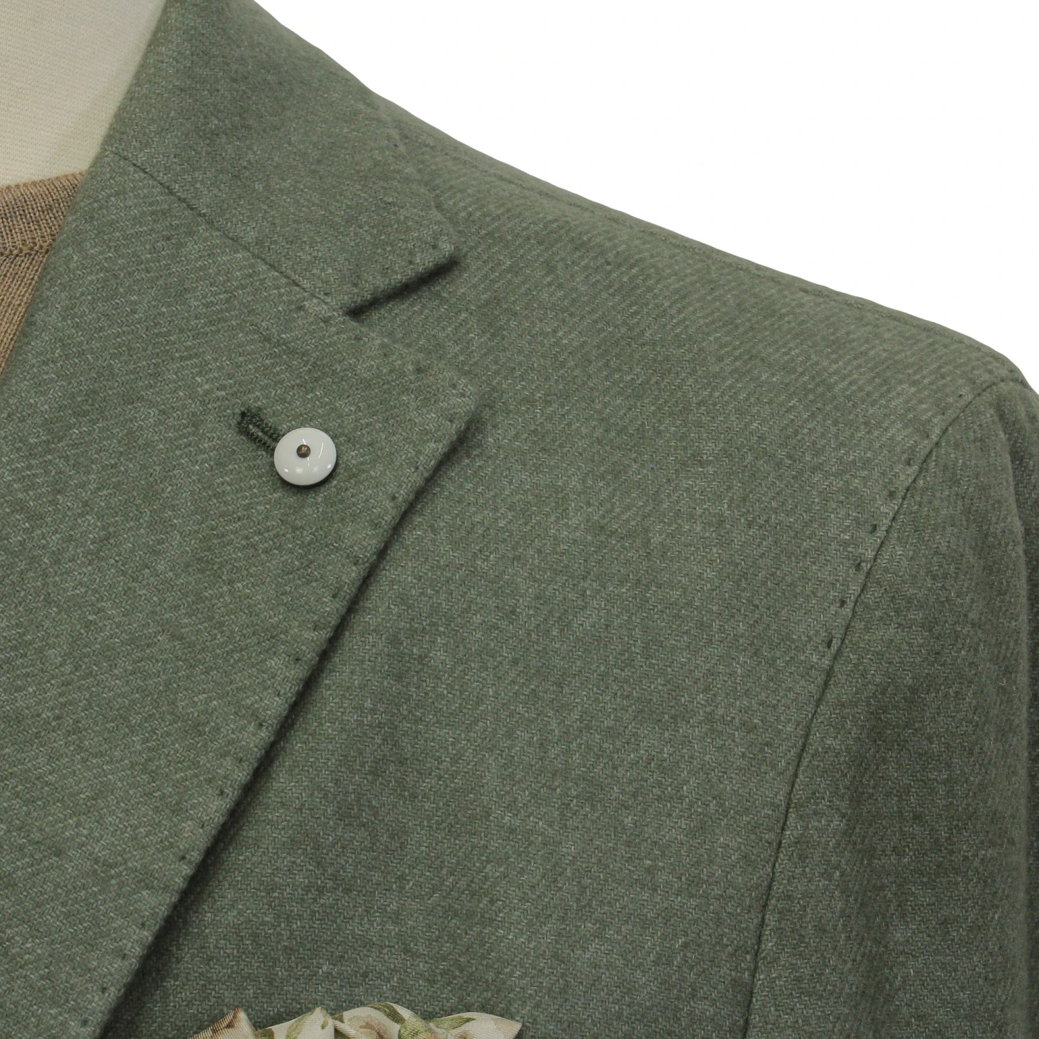 Green Wool-Cashmere Unconstructed Contemporary Fit Sport Jacket - L.B.M. 1911 10 Green Wool-Cashmere Unconstructed Contemporary Fit Sport Jacket - L.B.M. 1911 - Image 8