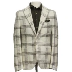 Cream Check Wool-Blend Unconstructed Contemporary Sport Jacket - L.B.M. 1911