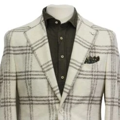 Cream Check Wool-Blend Unconstructed Contemporary Sport Jacket - L.B.M. 1911 12 Cream Check Wool-Blend Unconstructed Contemporary Sport Jacket - L.B.M. 1911 -ETON Store LBM 1911 45704 01 08