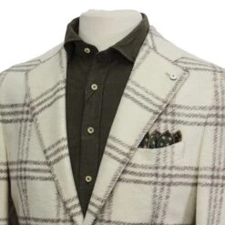 Cream Check Wool-Blend Unconstructed Contemporary Sport Jacket - L.B.M. 1911 9 Cream Check Wool-Blend Unconstructed Contemporary Sport Jacket - L.B.M. 1911 -ETON Store LBM 1911 45704 01 09