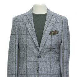 Gray Check Cotton-Wool Unconstructed Contemporary Sport Jacket - L.B.M. 1911 13 Gray Check Cotton-Wool Unconstructed Contemporary Sport Jacket - L.B.M. 1911 -ETON Store LBM 1911 ART. 45706 1 MOD. 2811 DROP. S LBM 1911 45706 01 2