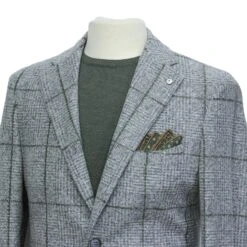 Gray Check Cotton-Wool Unconstructed Contemporary Sport Jacket - L.B.M. 1911 17 Gray Check Cotton-Wool Unconstructed Contemporary Sport Jacket - L.B.M. 1911 -ETON Store LBM 1911 ART. 45706 1 MOD. 2811 DROP. S LBM 1911 45706 01 4