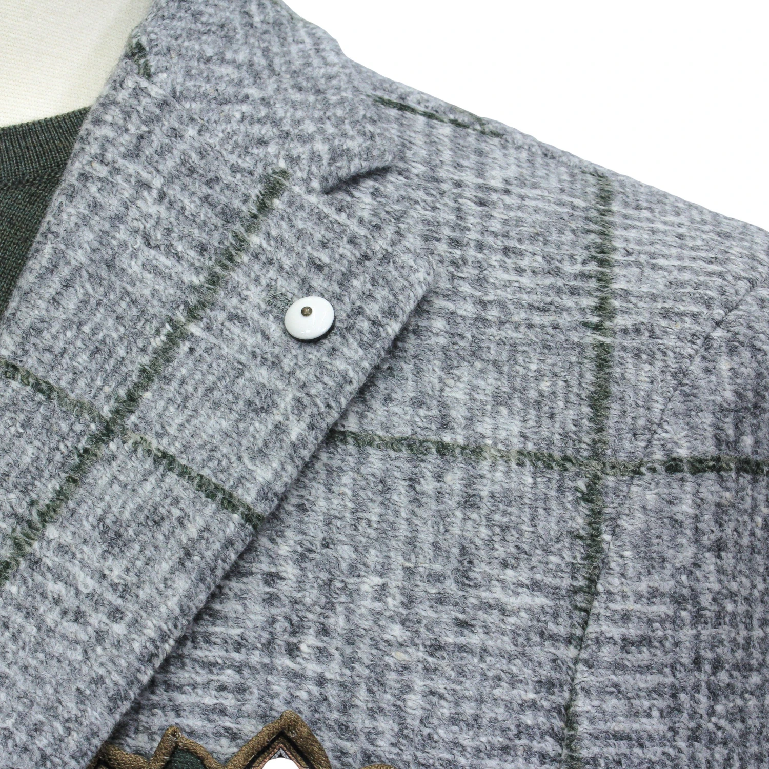 Gray Check Cotton-Wool Unconstructed Contemporary Sport Jacket - L.B.M. 1911 11 Gray Check Cotton-Wool Unconstructed Contemporary Sport Jacket - L.B.M. 1911 - Image 9