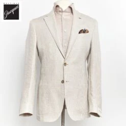 Oatmeal Houndstooth Linen Unconstructed Jacket - LBM 1911