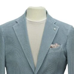 Ocean Blue Solid Cotton-Ramie Unconstructed Sport Jacket - L.B.M. 1911 12 Ocean Blue Solid Cotton-Ramie Unconstructed Sport Jacket - L.B.M. 1911 -ETON Store LBM 45317 08 5