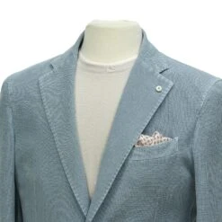 Ocean Blue Solid Cotton-Ramie Unconstructed Sport Jacket - L.B.M. 1911 9 Ocean Blue Solid Cotton-Ramie Unconstructed Sport Jacket - L.B.M. 1911 -ETON Store LBM 45317 08 6