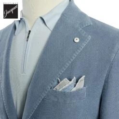 Light Blue Solid Cotton-Ramie Unconstructed Contemporary Fit Sport Jacket - L.B.M. 1911 -ETON Store LBM191155021 8 3