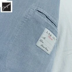 Light Blue Solid Cotton-Ramie Unconstructed Contemporary Fit Sport Jacket - L.B.M. 1911 -ETON Store LBM191155021 8 5