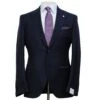 Navy Blue Nailhead Wool Mantua Slim Fit Suit Peak Lapel - Luigi Bianchi 2 Navy Blue Nailhead Wool Mantua Slim Fit Suit Peak Lapel - Luigi Bianchi -ETON Store LUIGI BIANCHI 00303 04 3034 1
