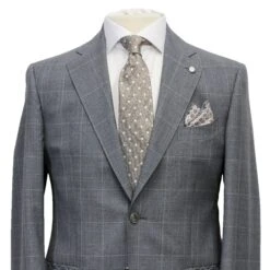 Grey Check Contemporary Fit Suit - Luigi Bianchi Mantova 9 Grey Check Contemporary Fit Suit - Luigi Bianchi Mantova -ETON Store LUIGI BIANCHI 23119 2